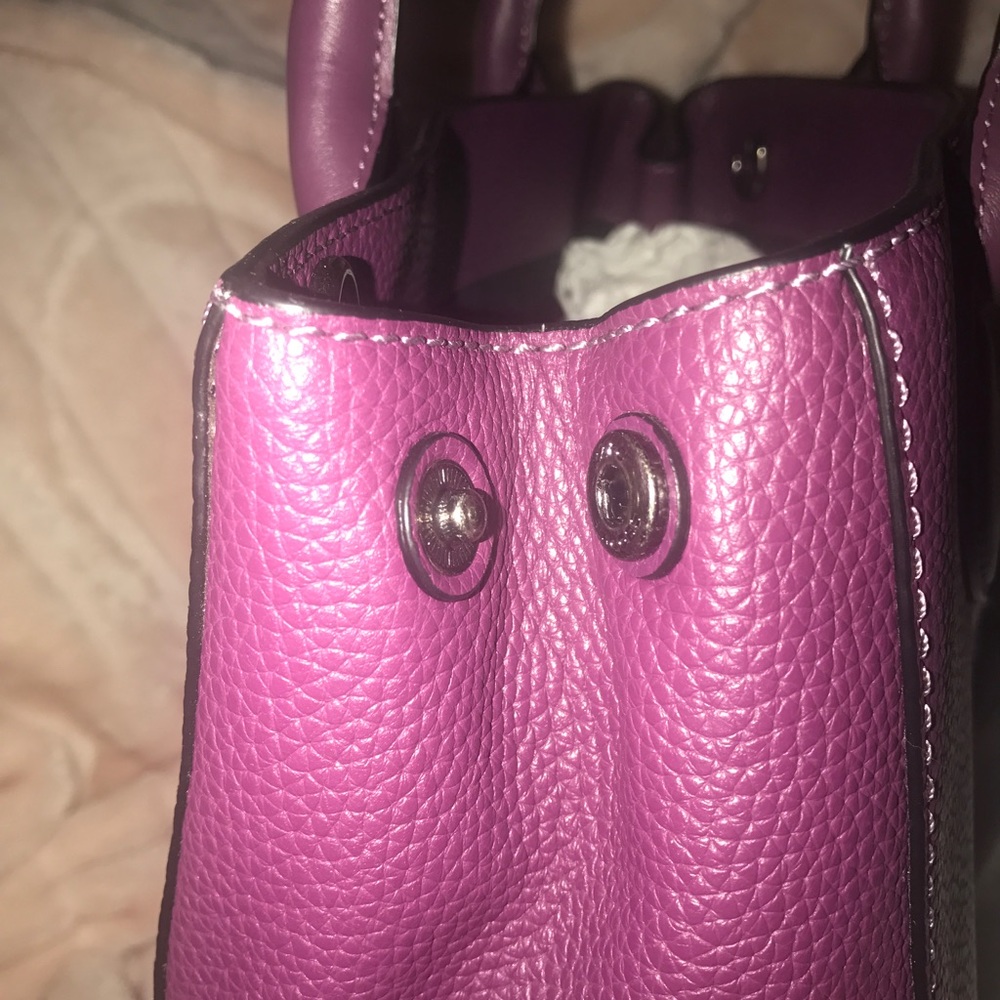 Marc Jacobs Purple Pebble Leather Handbag - Picture 5 of 8